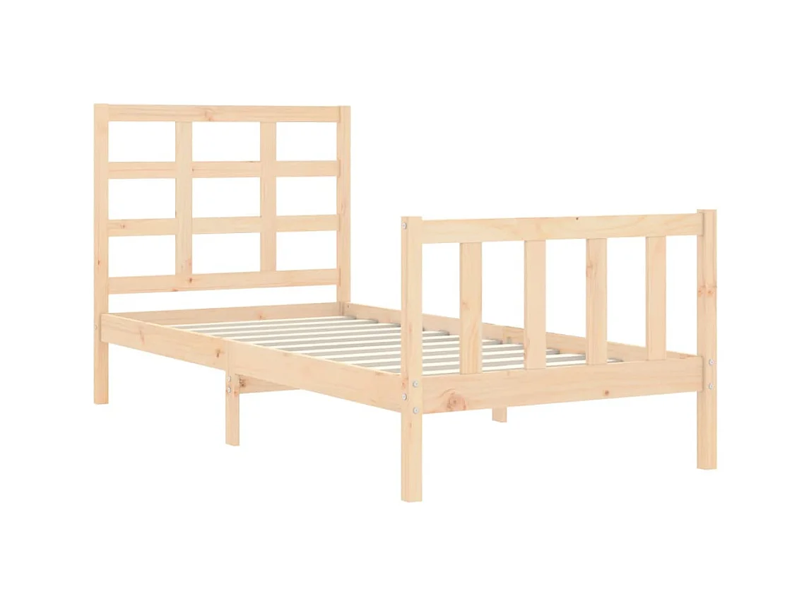 Cadre de lit sans matelas 90x190 cm bois de pin massif