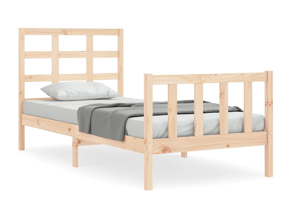Cadre de lit sans matelas 90x190 cm bois de pin massif
