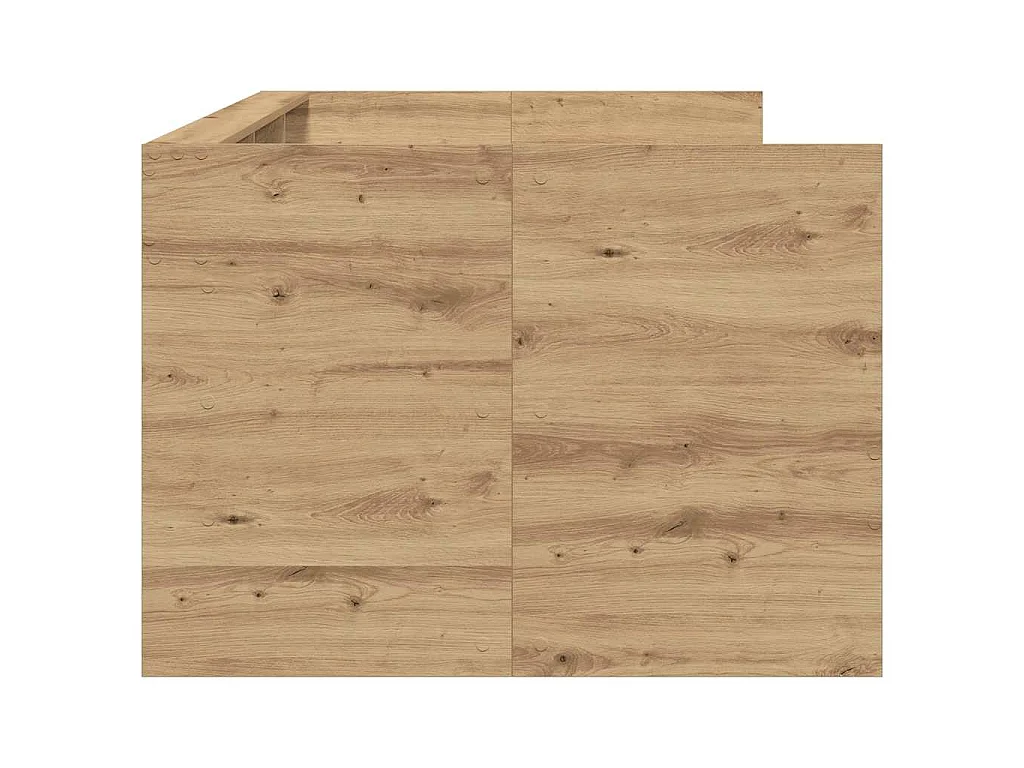 Lit d'appoint Chêne artisanal 90 x 200 cm Bois d'ingénierie