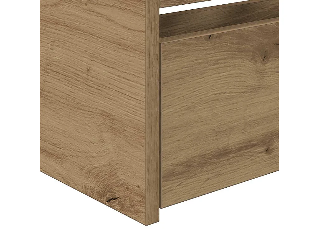 Lit d'appoint Chêne artisanal 90 x 200 cm Bois d'ingénierie