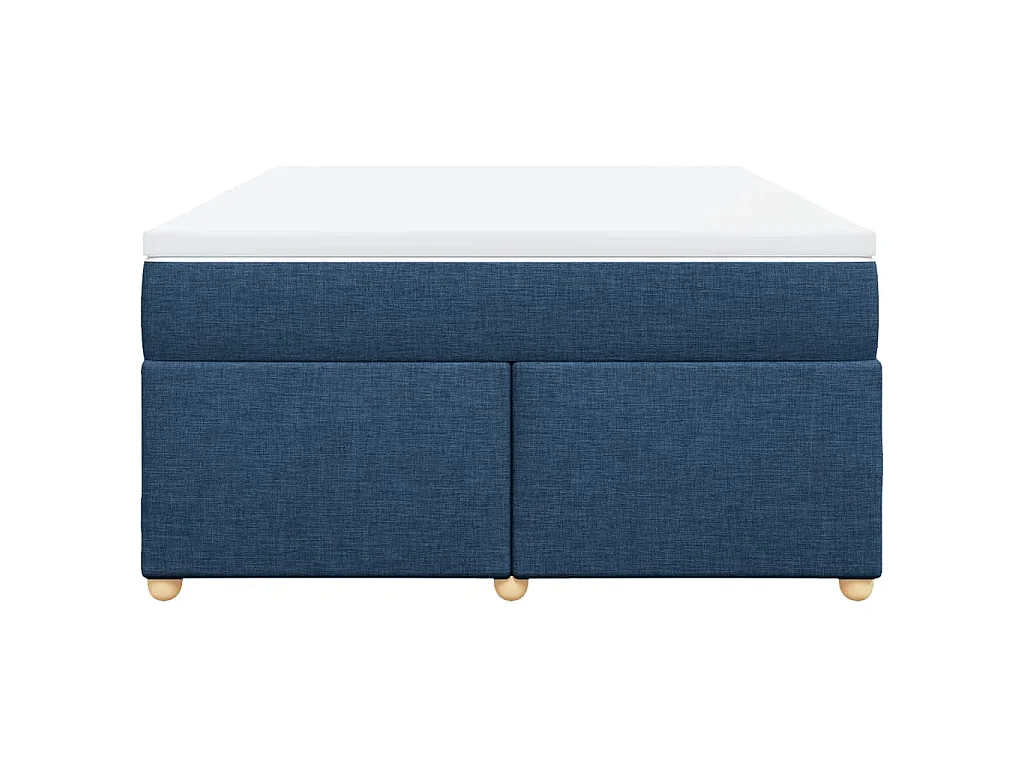 Giroletto a Molle con Materasso Blu 160x200 cm in Tessuto