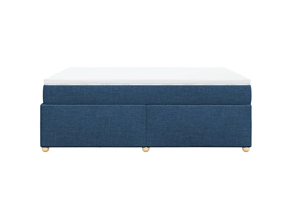 Giroletto a Molle con Materasso Blu 160x200 cm in Tessuto