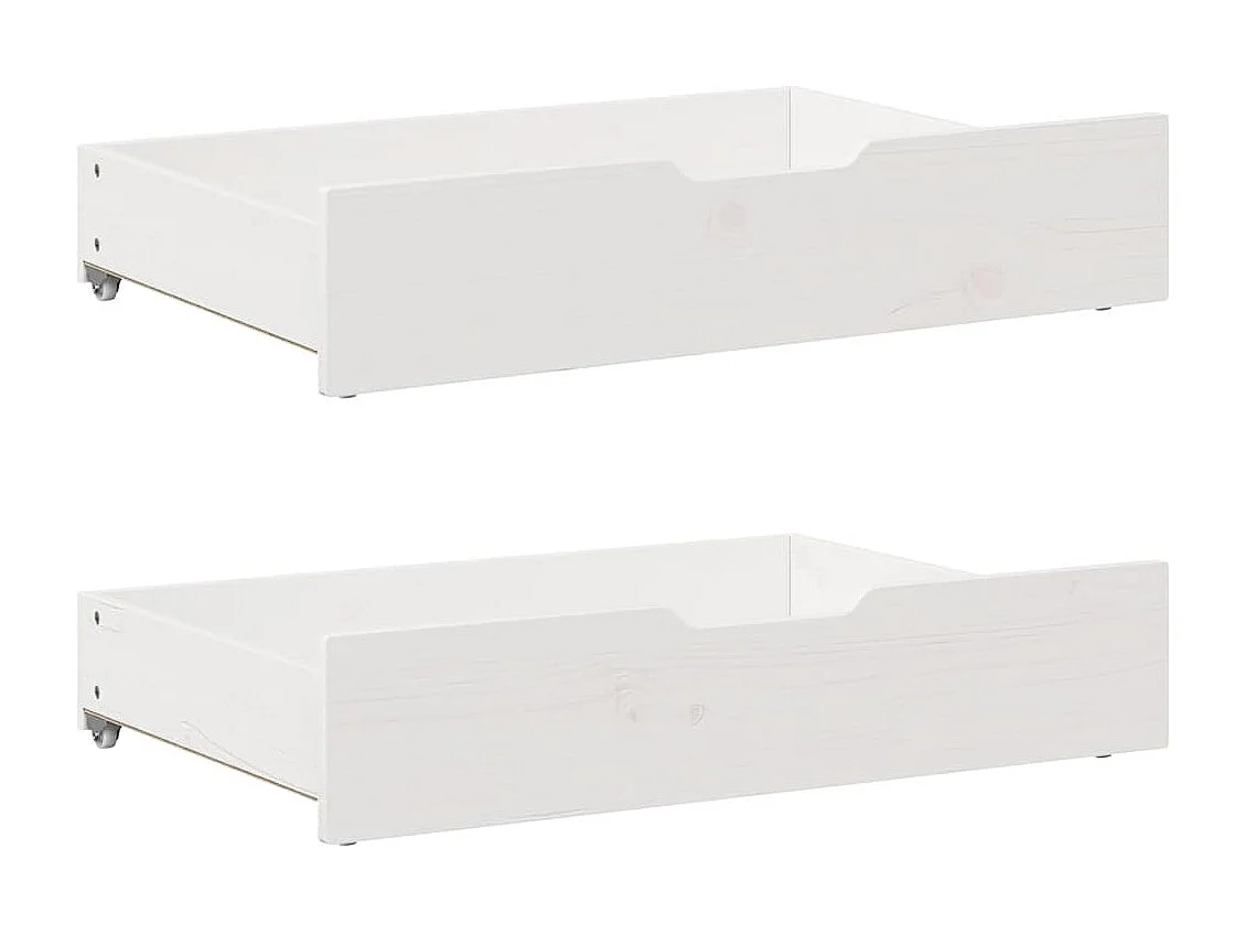 Sofá cama nido con cajones sin colchón blanco 90x200 cm