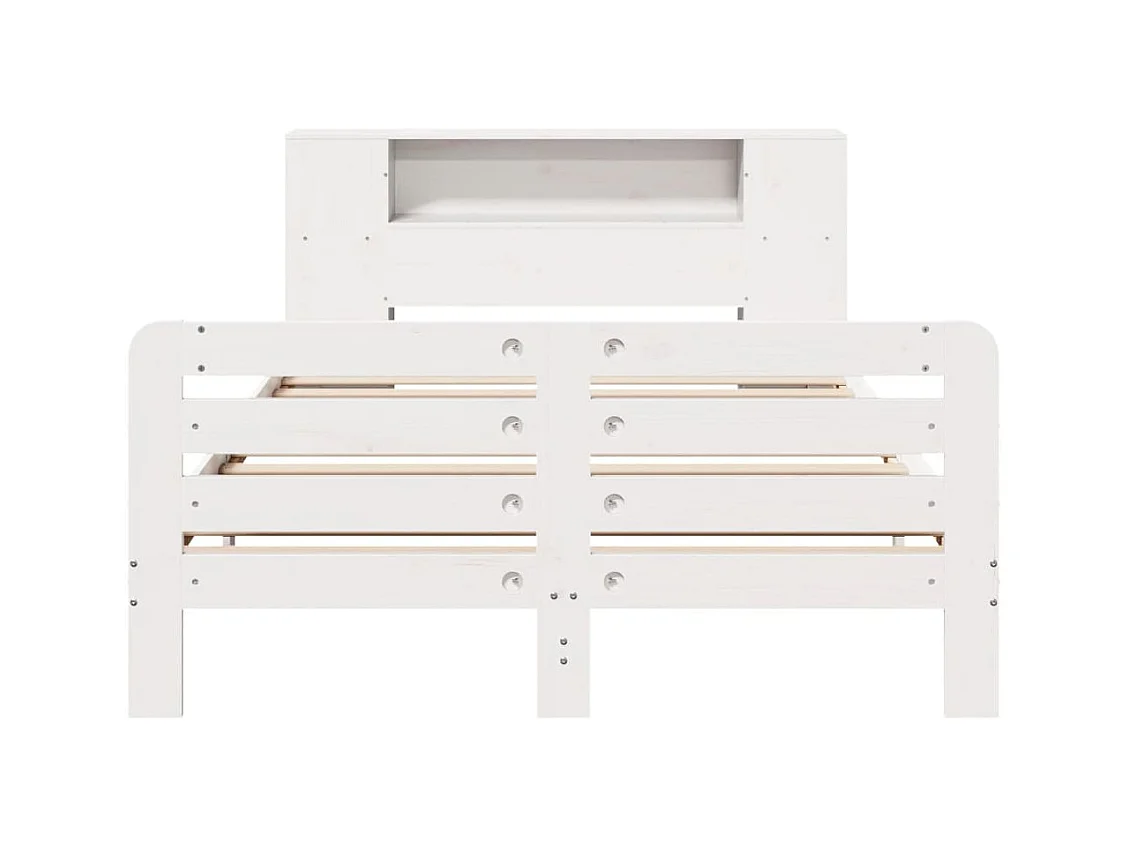 Cadre de lit sans matelas blanc 140x200 cm bois de pin massif