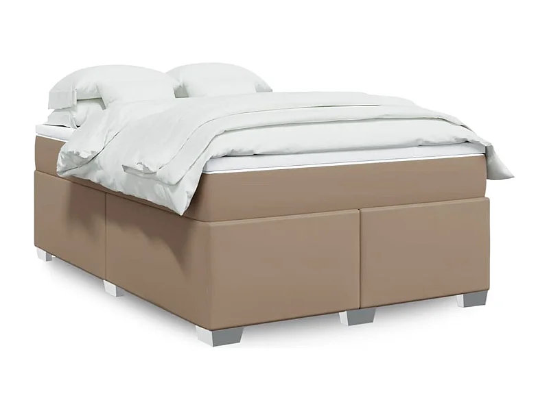 Sommier à lattes de lit avec matelas Cappuccino 140x200 cm