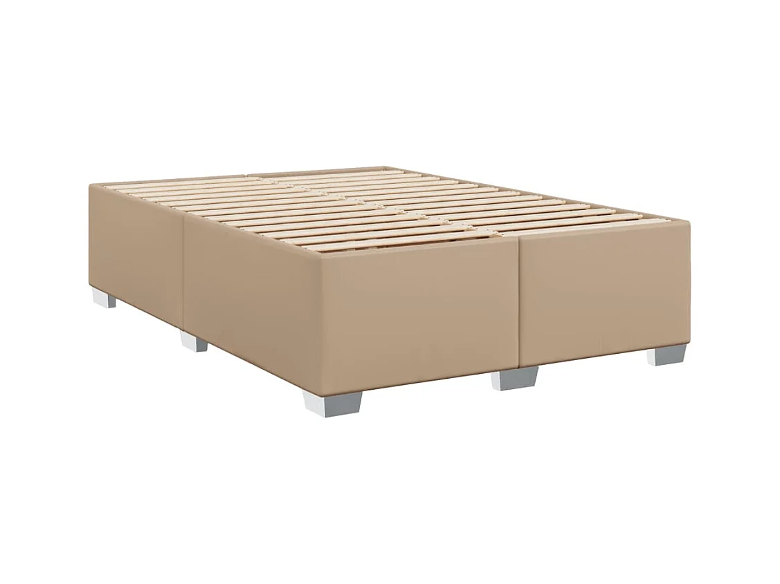 Sommier à lattes de lit avec matelas Cappuccino 140x200 cm