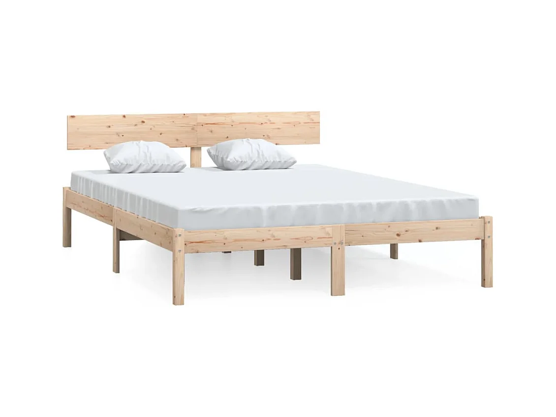 Cadre de lit sans matelas bois massif 160x200 cm