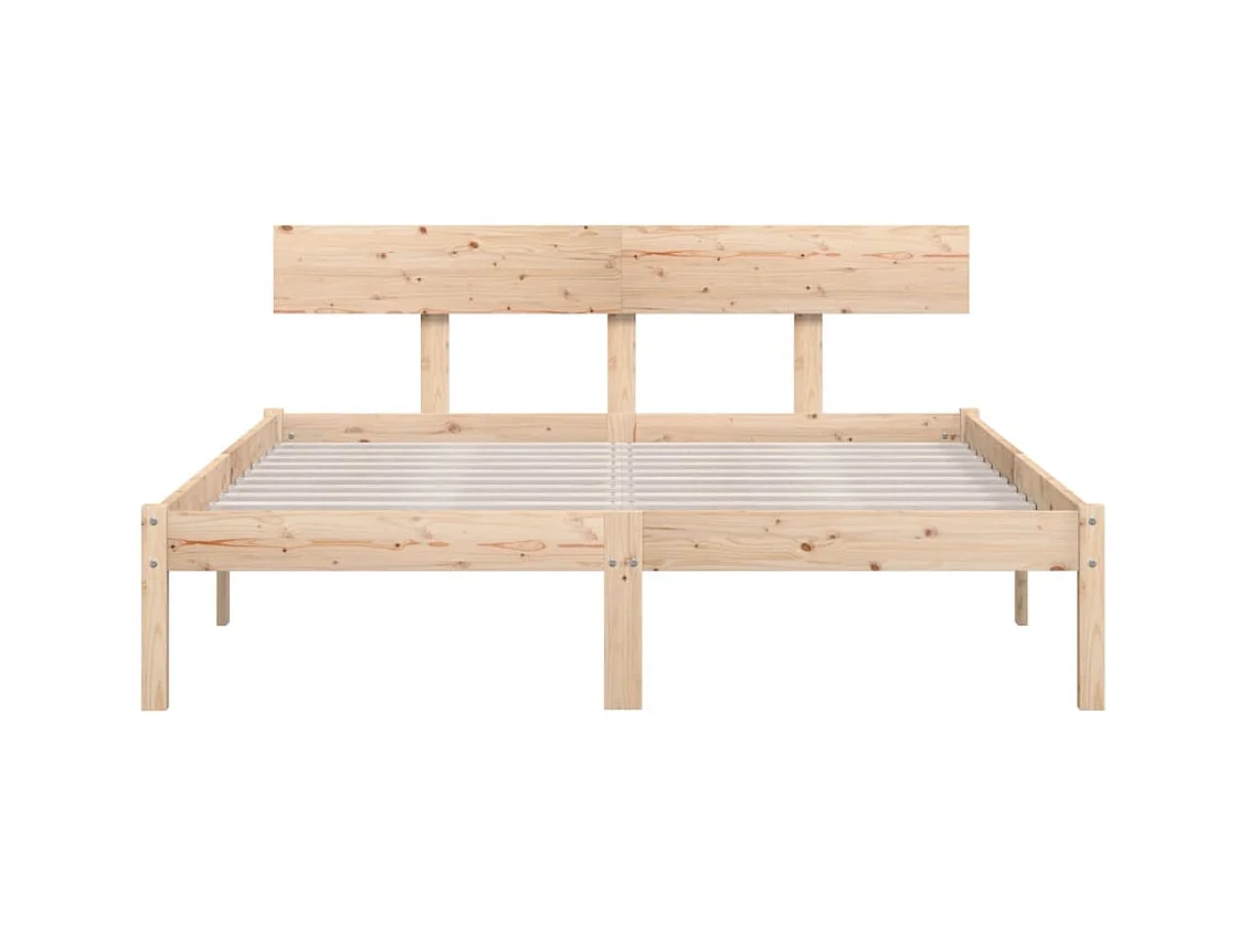 Cadre de lit sans matelas bois massif 160x200 cm