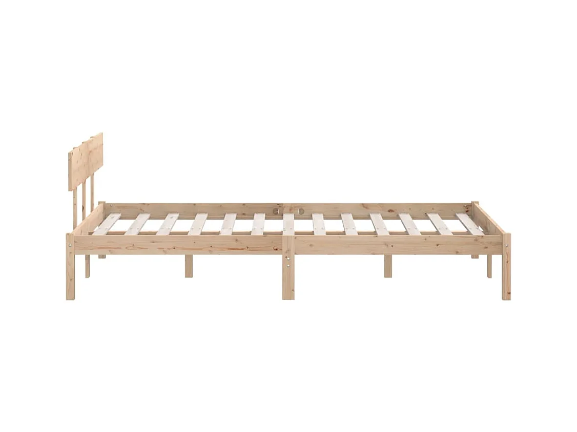 Cadre de lit sans matelas bois massif 160x200 cm