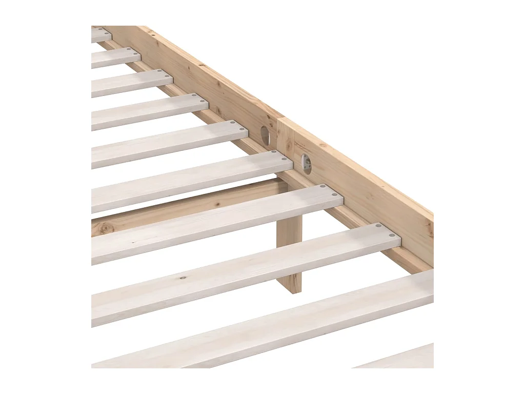 Cadre de lit sans matelas bois massif 160x200 cm