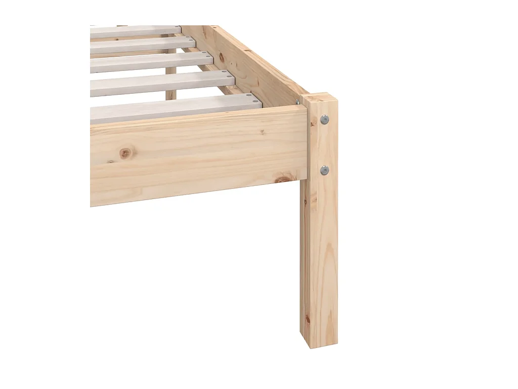Cadre de lit sans matelas bois massif 160x200 cm