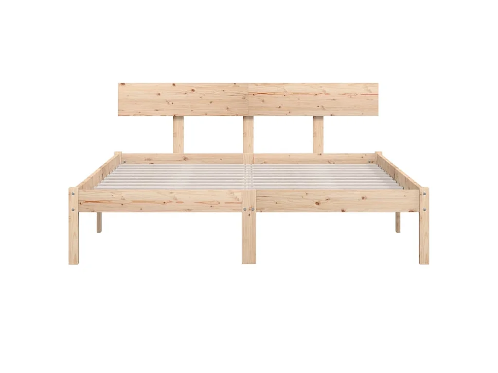 Cadre de lit sans matelas bois massif 160x200 cm