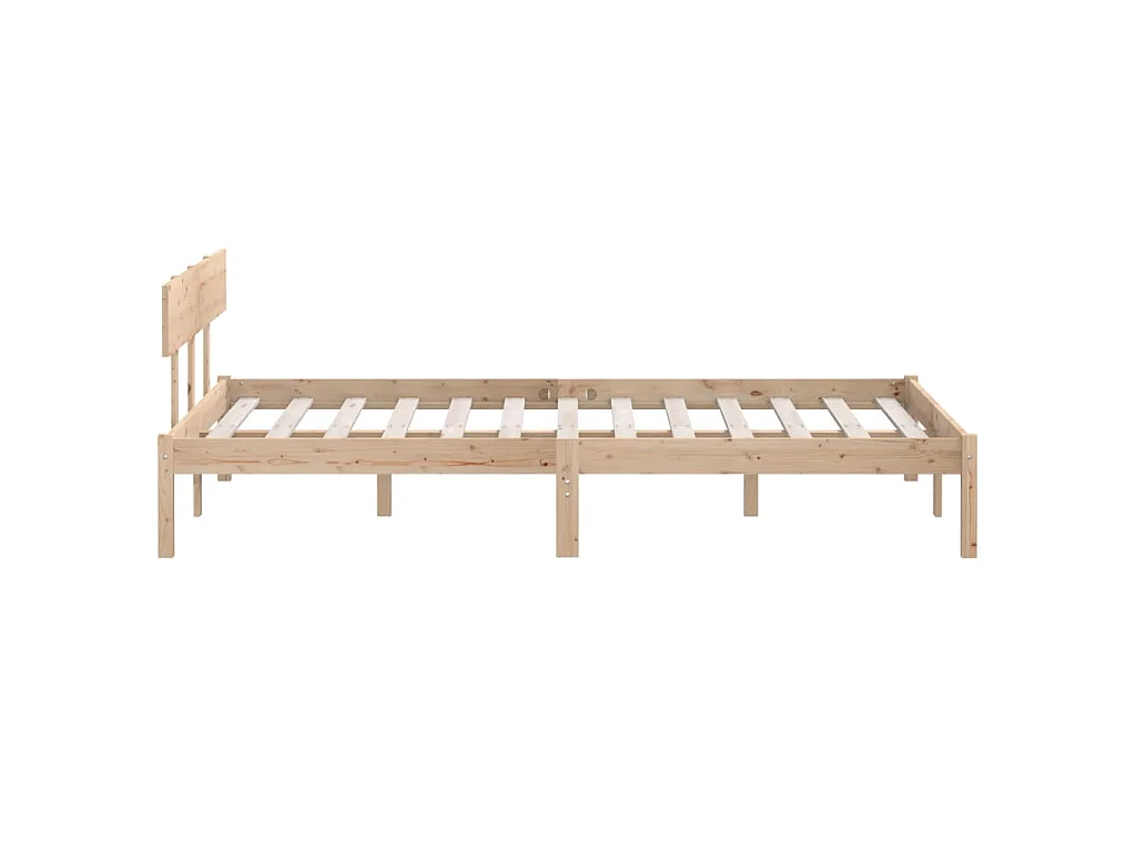 Cadre de lit sans matelas bois massif 160x200 cm