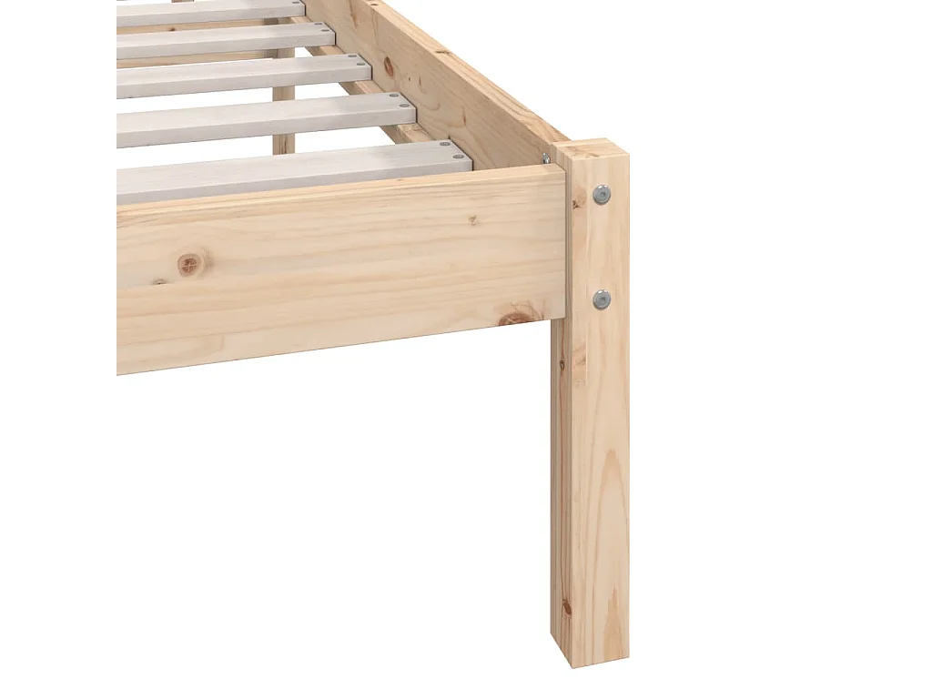 Cadre de lit sans matelas bois massif 160x200 cm