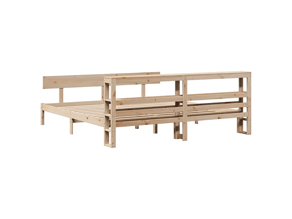 Bedframe zonder matras massief grenenhout 180x200 cm