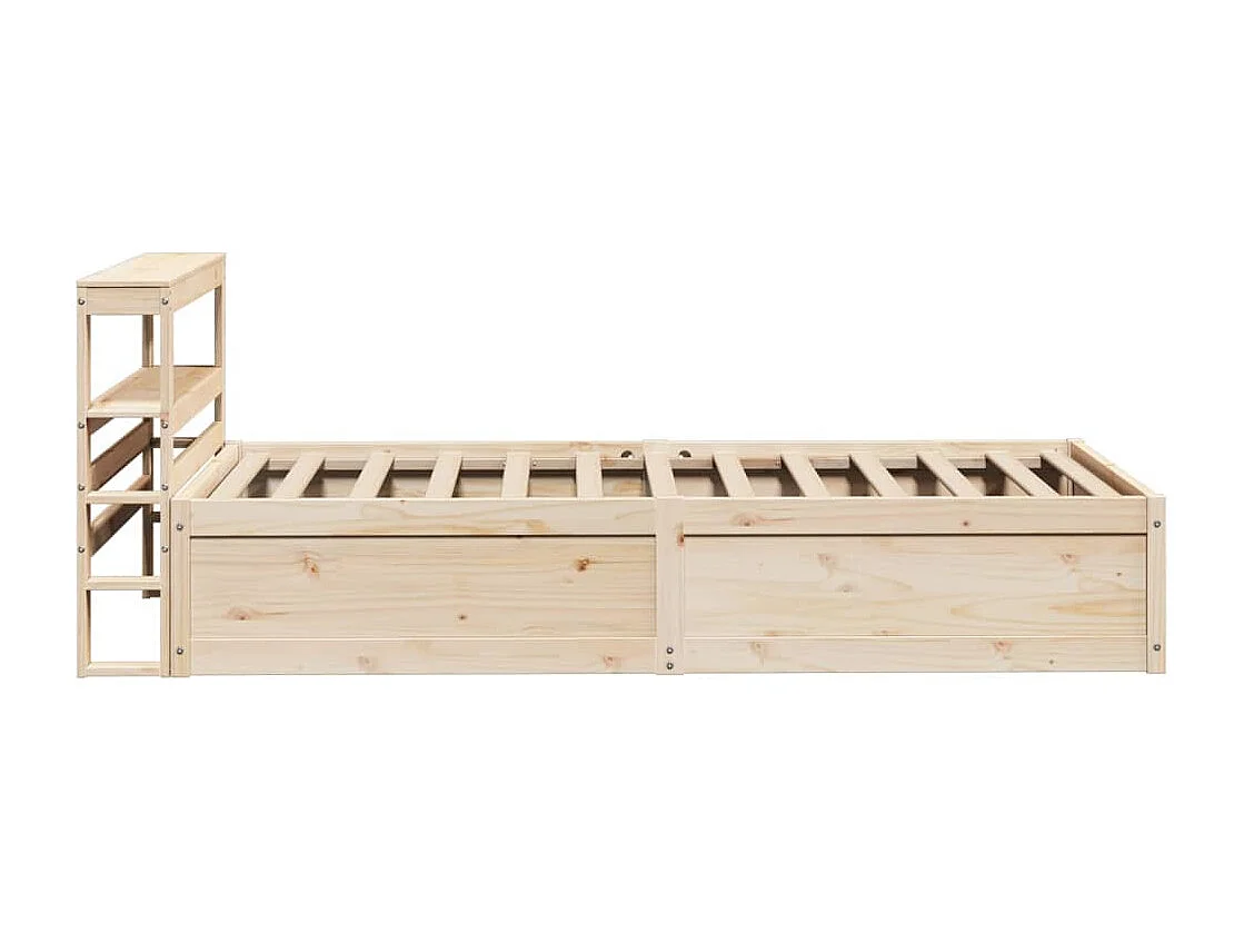 Estrutura de cama com cabeceira 90x190 cm pinho maciço