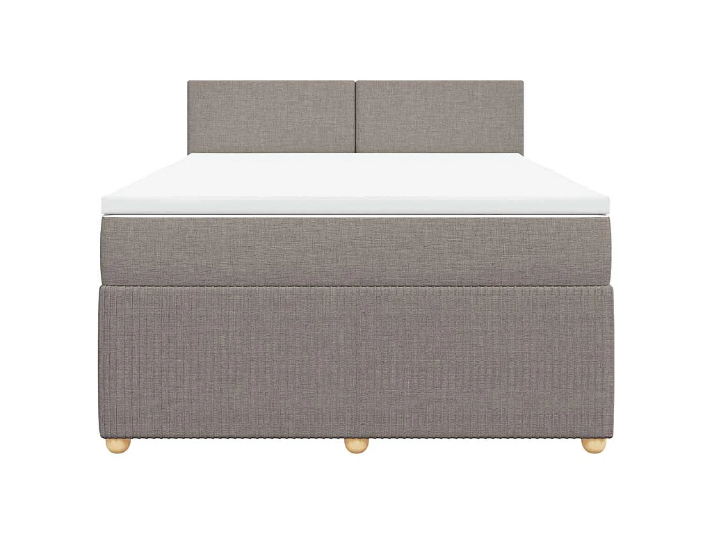 Boxspring met matras stof taupe 160x200 cm