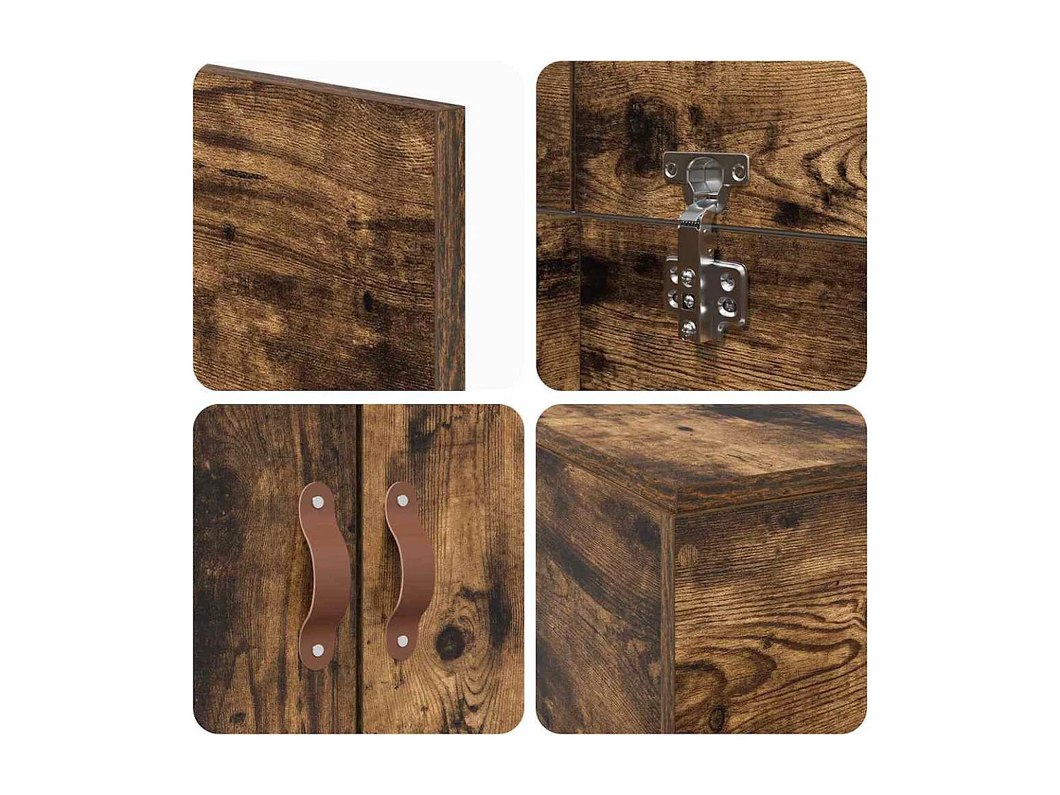 Cama con almacenamiento Roble ahumado 90 x 200 cm