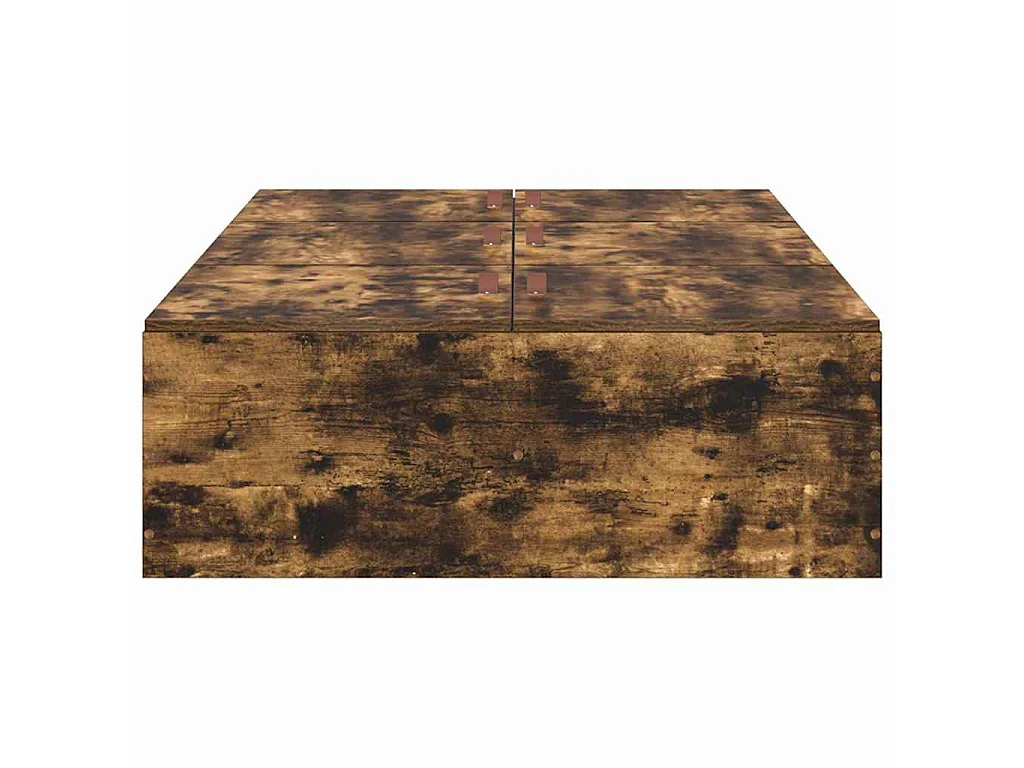 Cadre de lit avec rangement Chêne fumé 90 x 200 cm