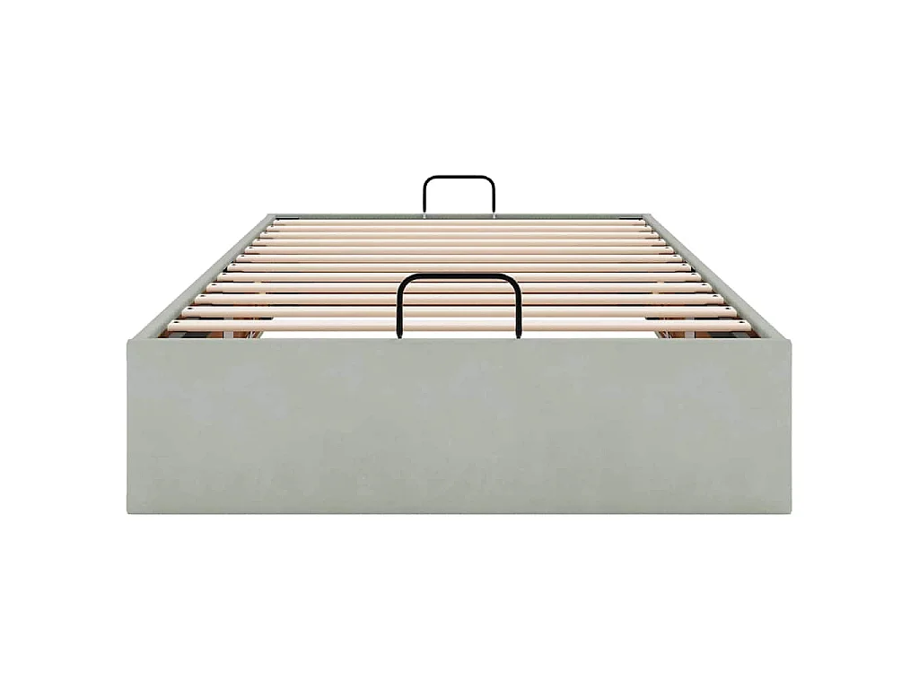 Bedframe zonder matras 100x200 cm fluweel lichtgrijs