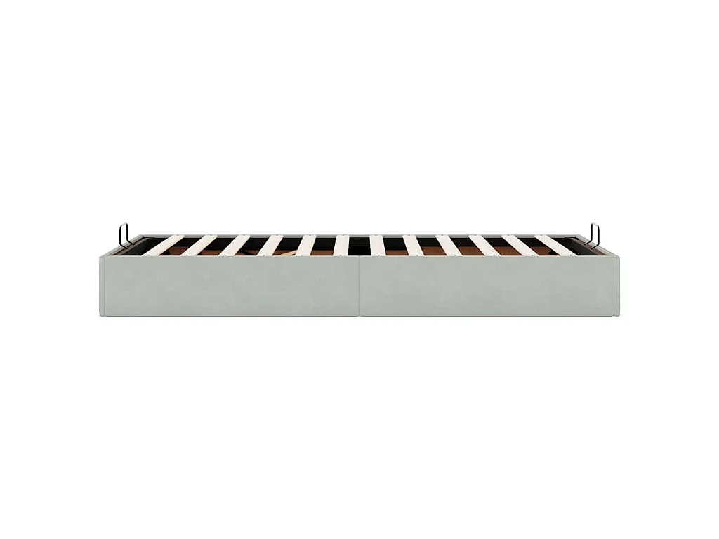 Bedframe zonder matras 100x200 cm fluweel lichtgrijs
