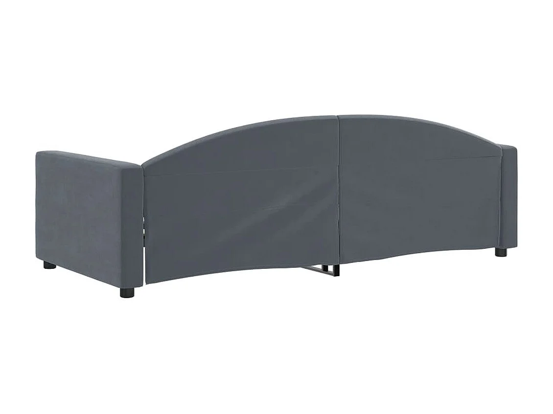 Tagesbett Dunkelgrau 90x200 cm Samt
