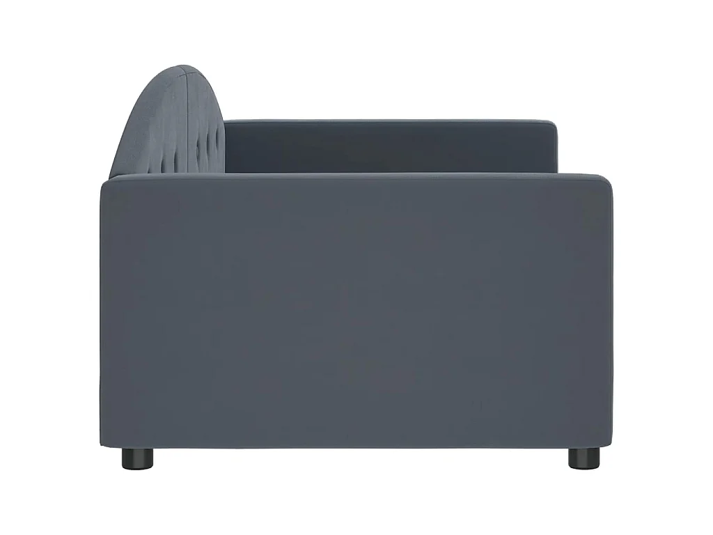 Slaapbank 90x200 cm fluweel donkergrijs