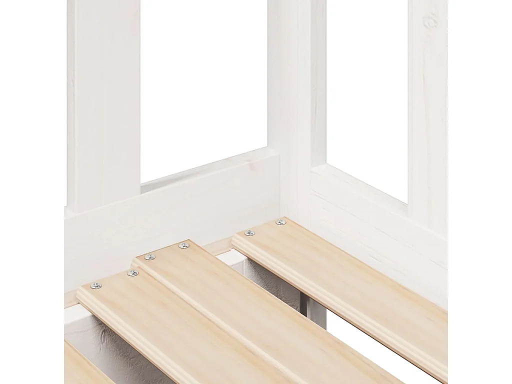 Slaapbank met onderschuifbed/lades zonder matras 90x200 cm wit