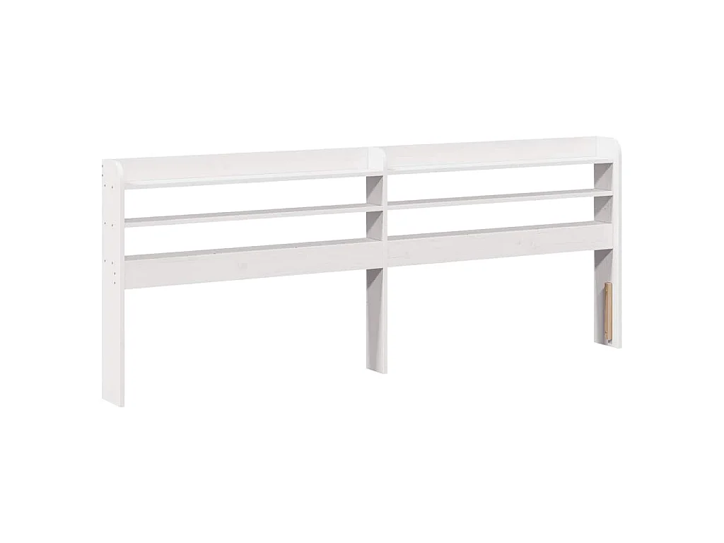 Bedframe zonder matras massief grenenhout wit 140x200 cm