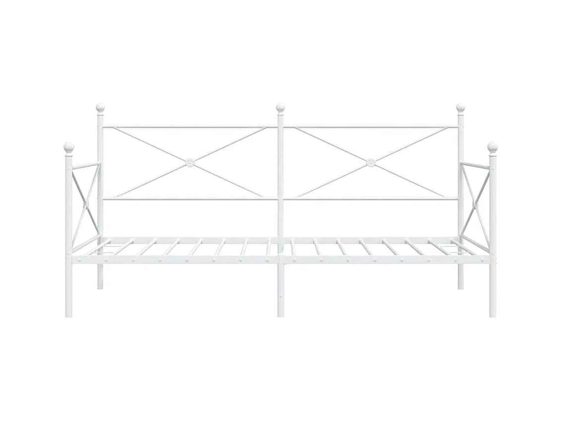 Slaapbank zonder matras 100x200 cm staal wit
