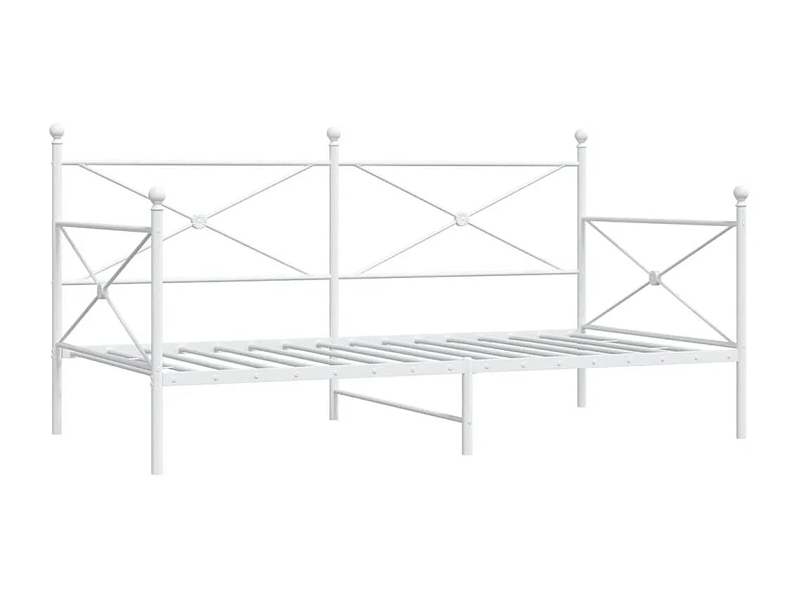 Slaapbank zonder matras 100x200 cm staal wit