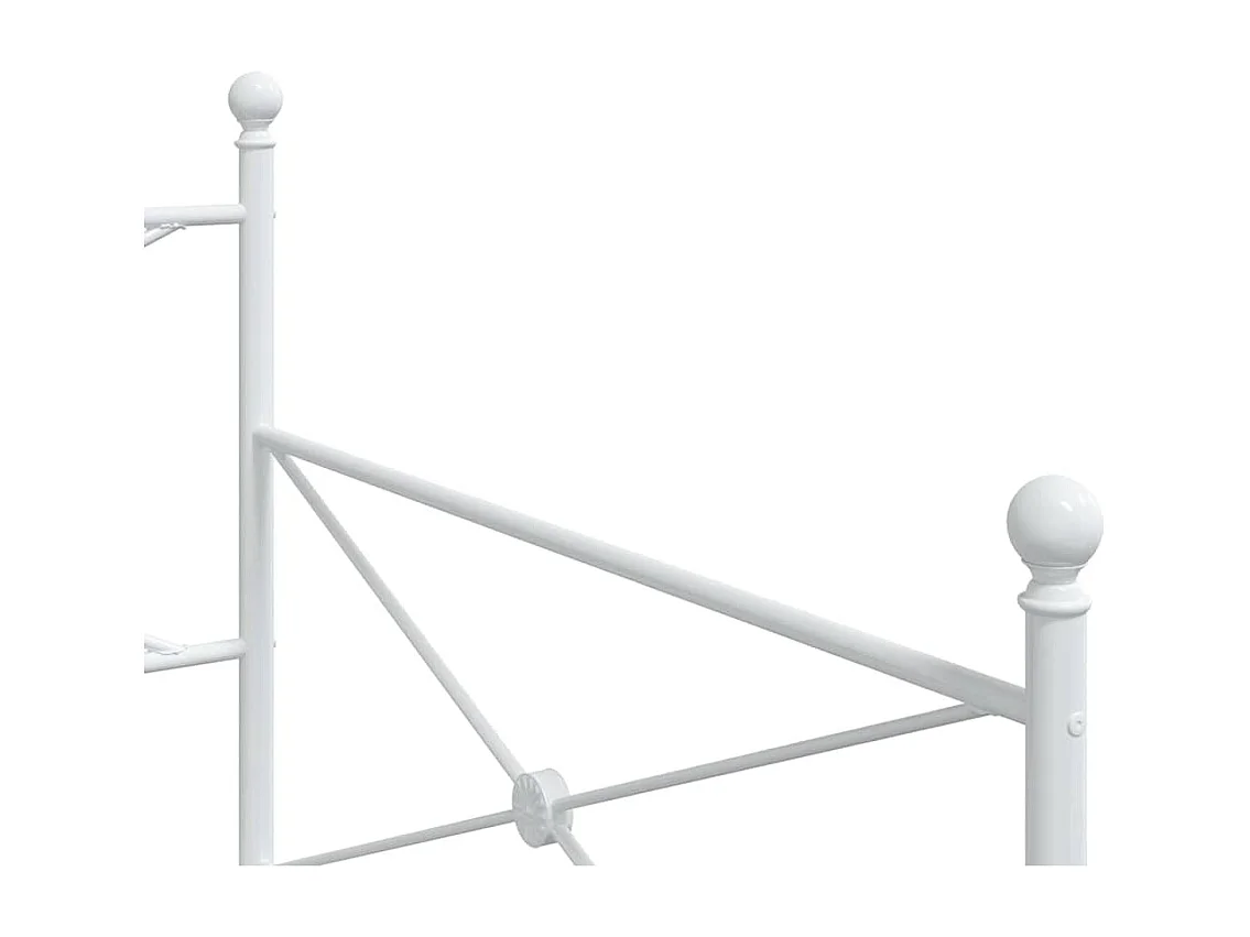 Slaapbank zonder matras 100x200 cm staal wit