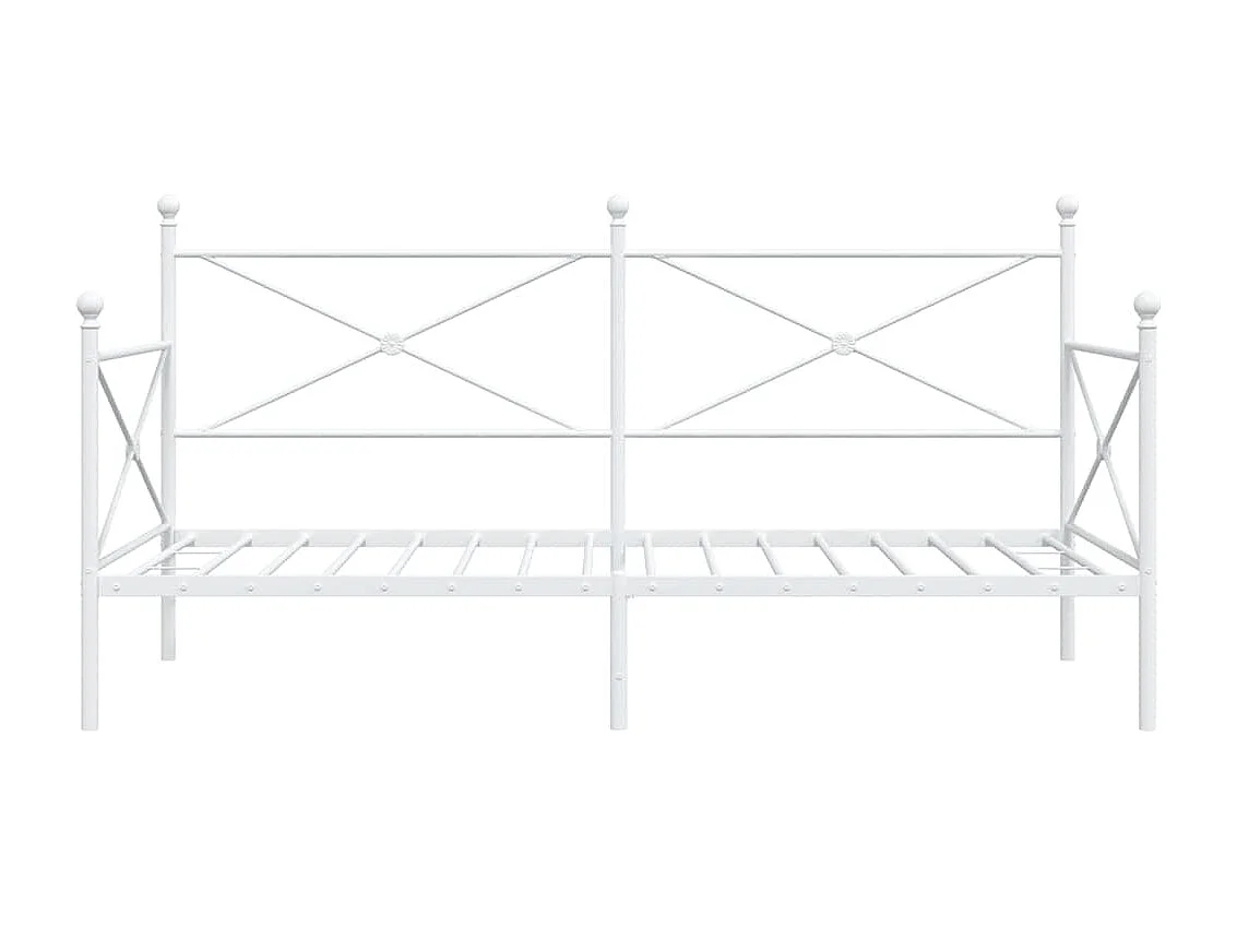 Slaapbank zonder matras 100x200 cm staal wit