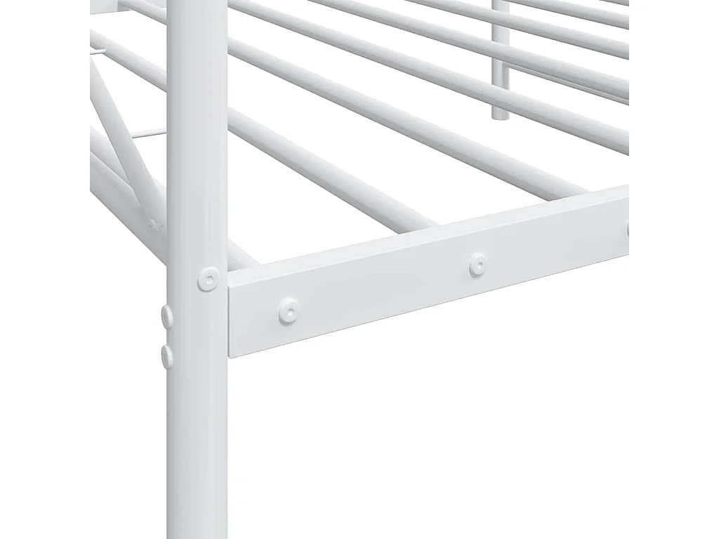 Lit de repos sans matelas blanc 100x200 cm acier