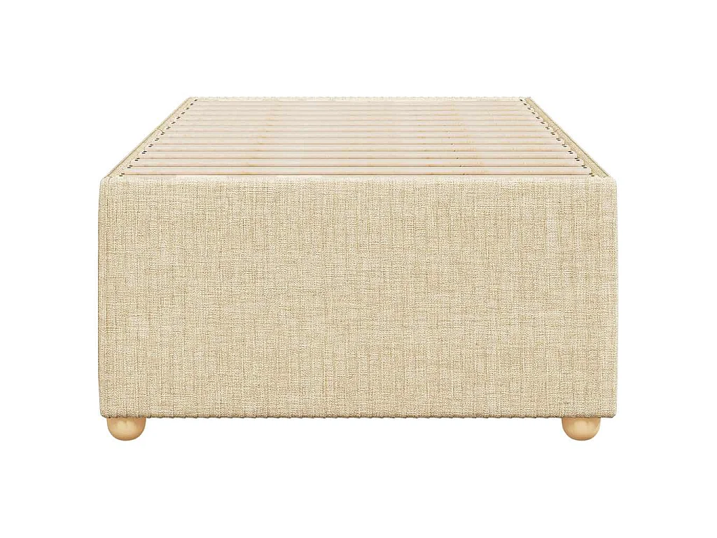 Bedframe zonder matras 90x200 cm stof crèmekleurig