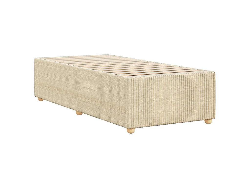 Bedframe zonder matras 90x200 cm stof crèmekleurig