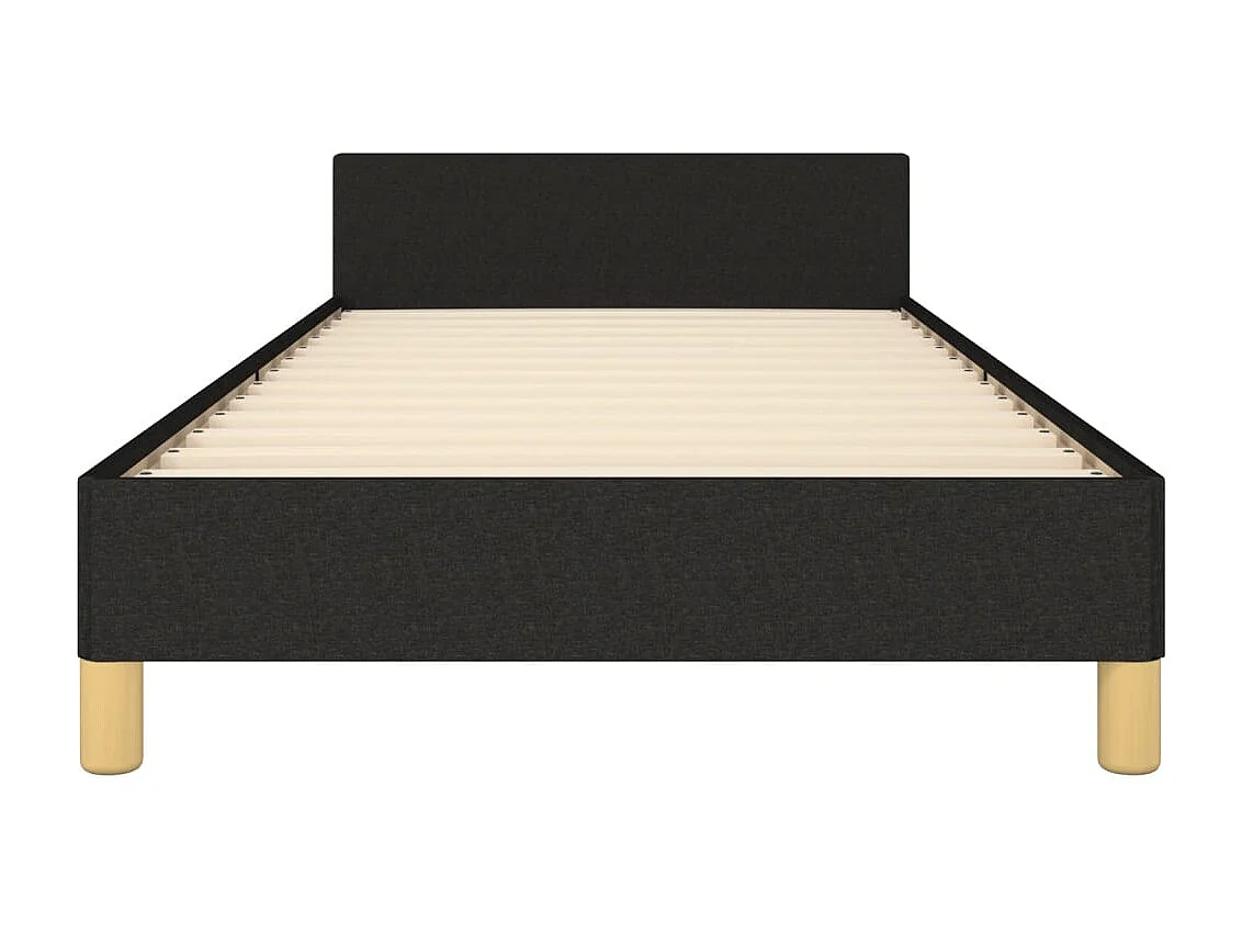 Giroletto senza Materasso Nero 100x200 cm in Tessuto