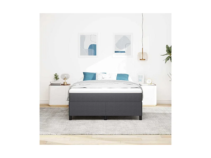 Bettgestell Dunkelgrau 160 x 200 cm Cordstoff