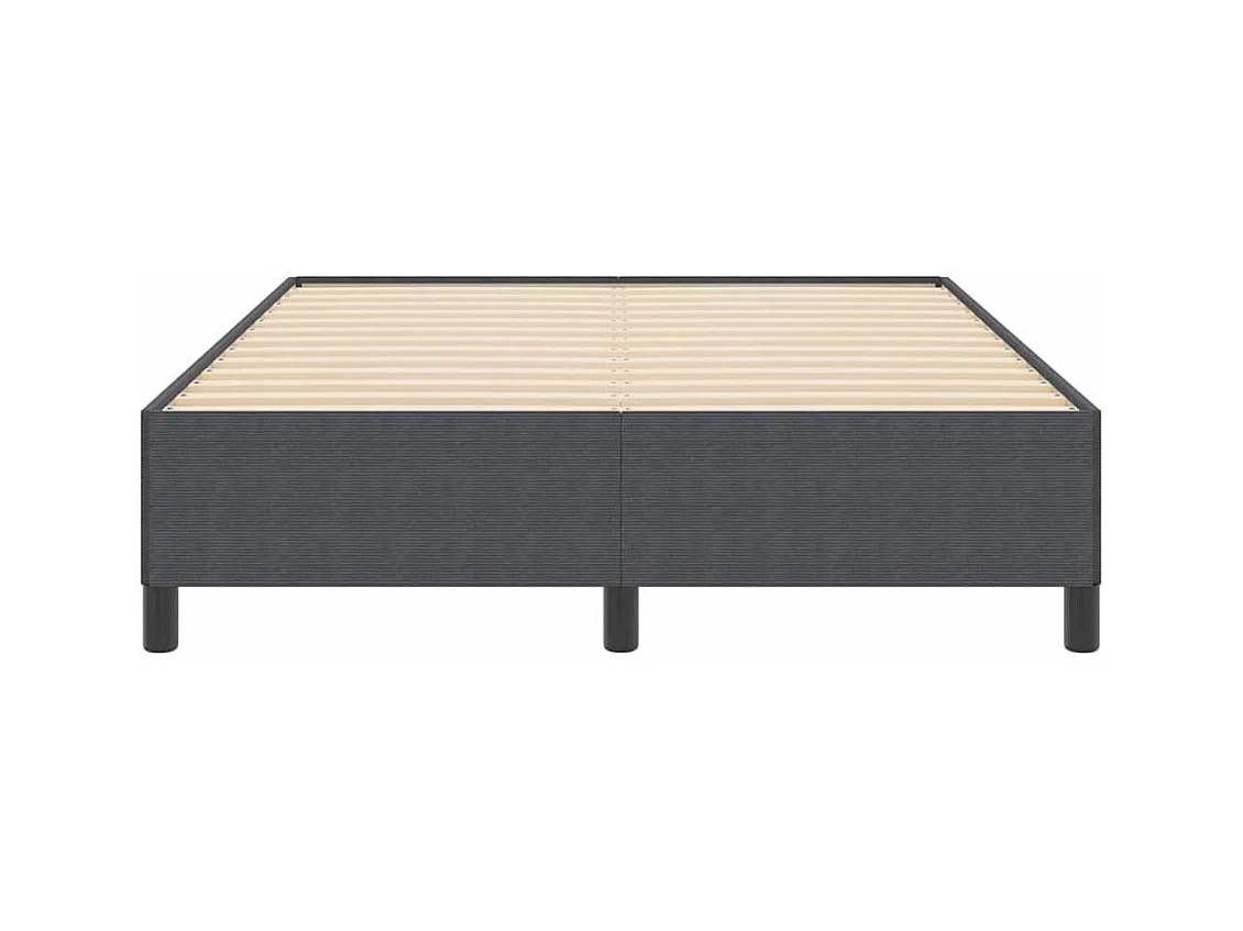 Bettgestell Dunkelgrau 160 x 200 cm Cordstoff