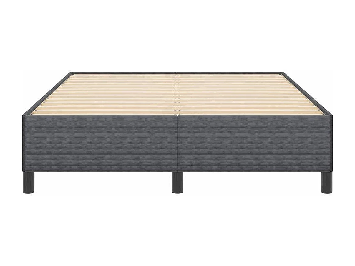 Boxspringbett Dunkelgrau 160 x 200 cm Samt