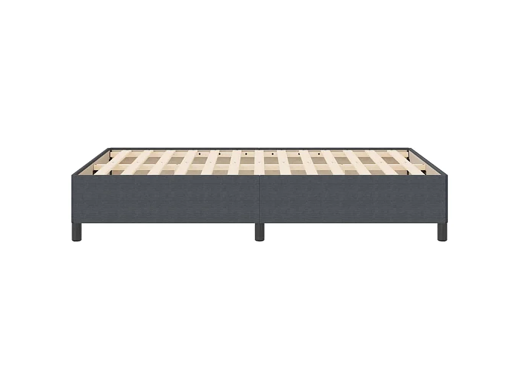 Lit à lattes Gris foncé 160 x 200 cm Tissu en velours côtelé