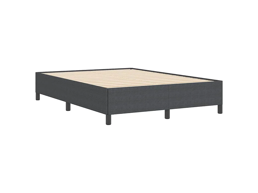 Lit à lattes Gris foncé 160 x 200 cm Tissu en velours côtelé