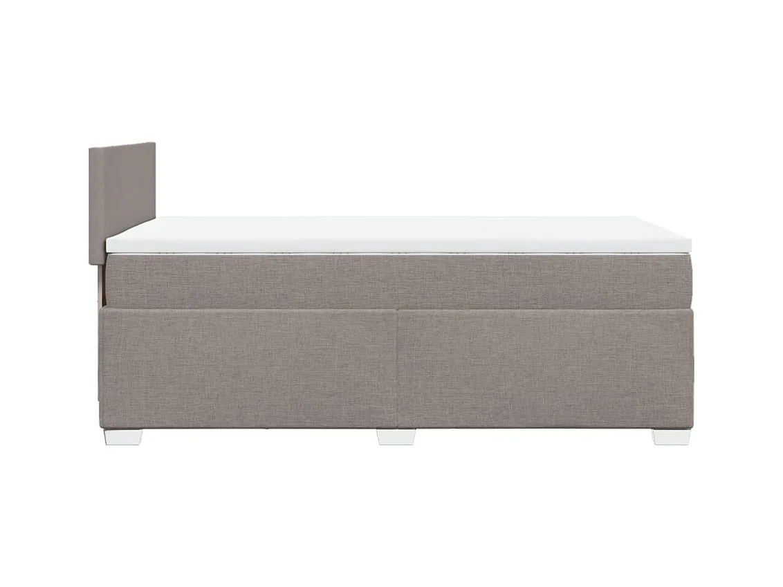 Sommier à lattes de lit avec matelas Taupe 90x190 cm Tissu