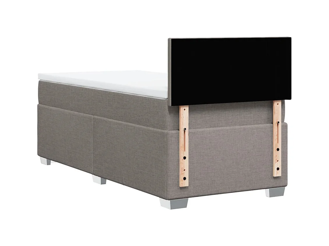 Boxspringbett mit Matratze Taupe 90x190 cm Stoff