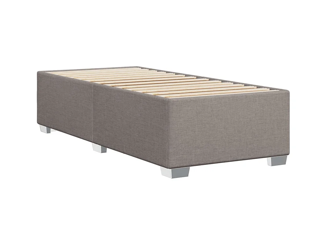 Boxspringbett mit Matratze Taupe 90x190 cm Stoff