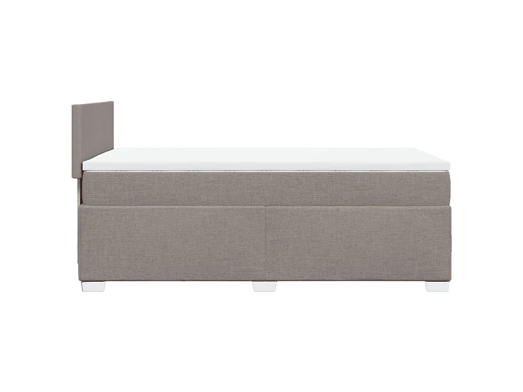 Sommier à lattes de lit avec matelas Taupe 90x190 cm Tissu