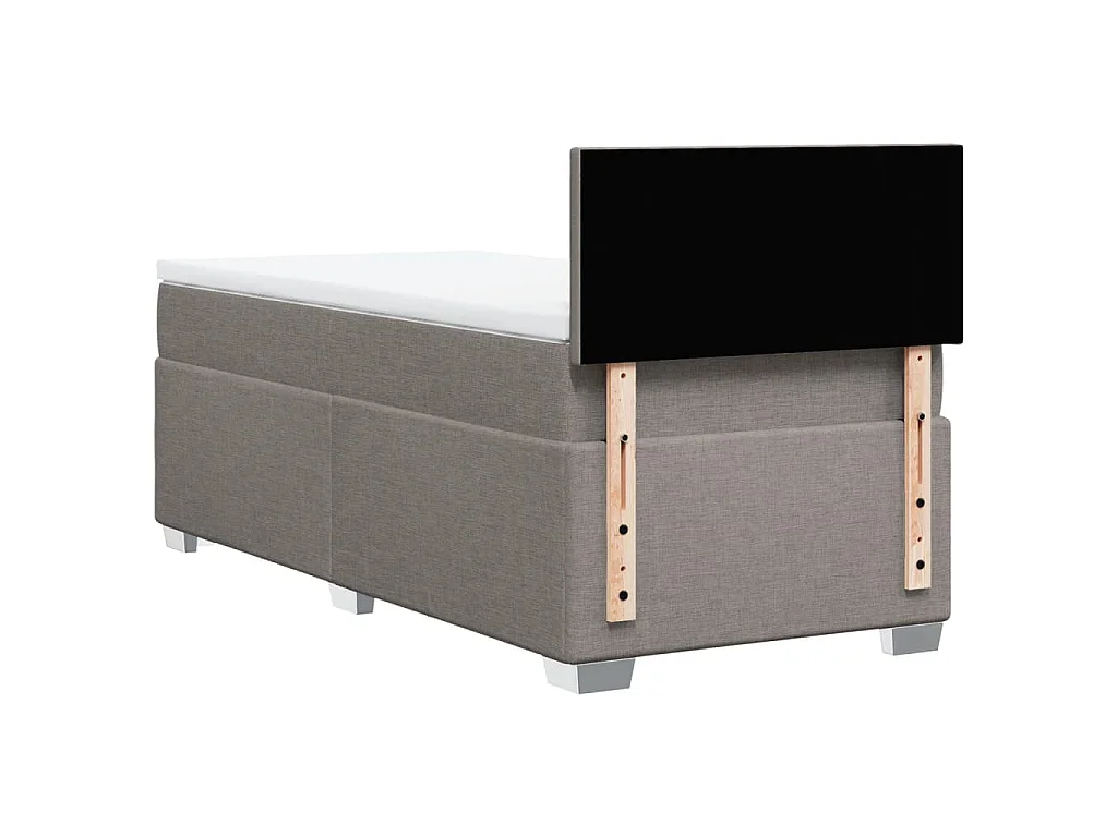 Sommier à lattes de lit avec matelas Taupe 90x190 cm Tissu