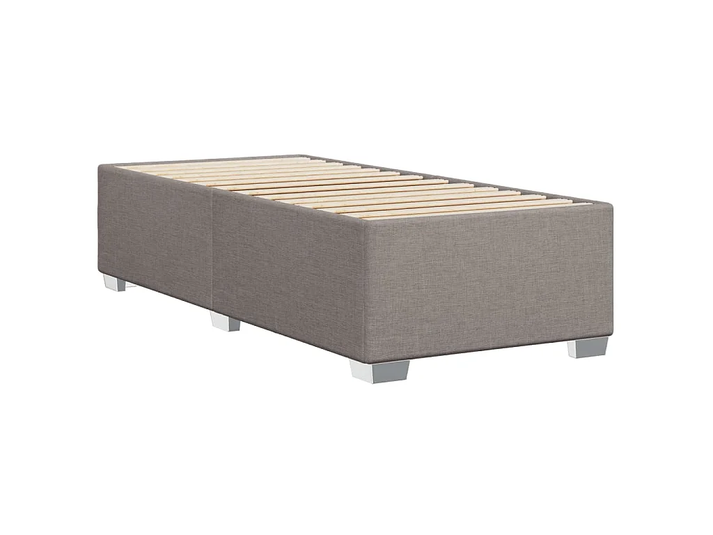 Sommier à lattes de lit avec matelas Taupe 90x190 cm Tissu