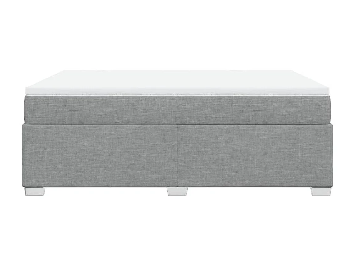 Boxspringbett mit Matratze Hellgrau 140x200 cm Stoff