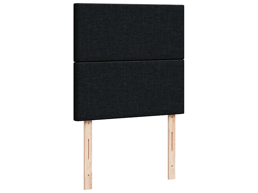 Ottoman bed met matras en LED's 90x190cm stof zwart